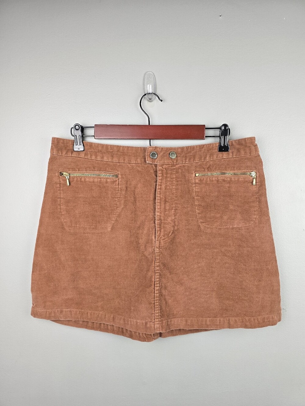 Abercrombie & Fitch‎ Burnt Orange Brown Corduroy Mini Skirt Womens Size 10